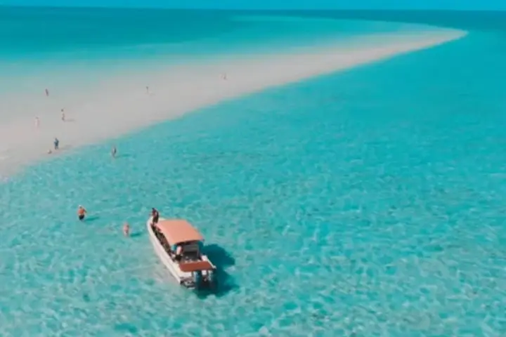 a man in a pool of water